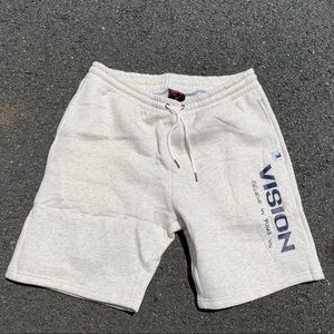 "Believe in your vn" Grey/Navy Blue Fleece Shorts